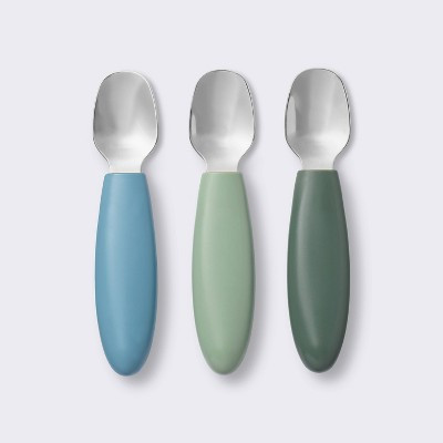 Stainless Steel Spoons - 3pk - Blue/Green - Cloud Island™ | Target
