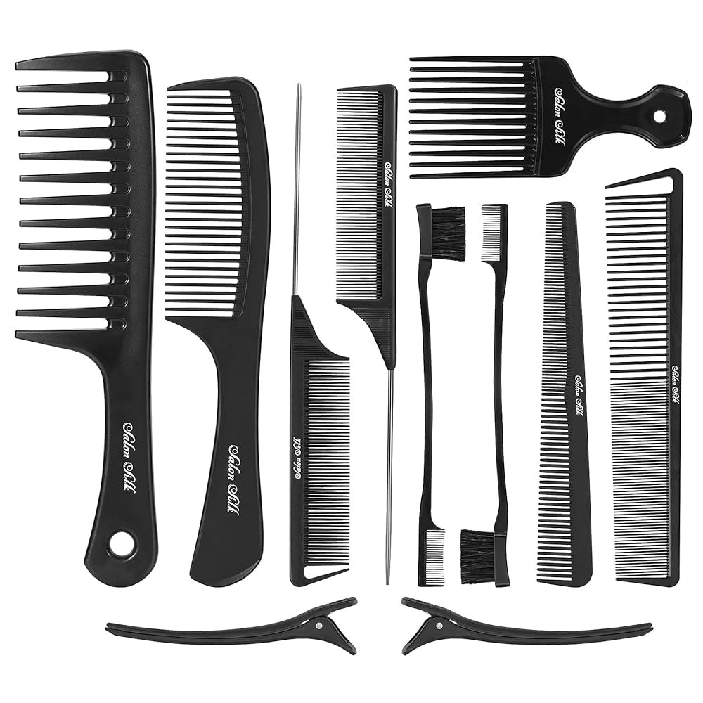 SalonSilk Professional Combs Set for Natural Black Curly Hair for Ladies | Amazon (US)