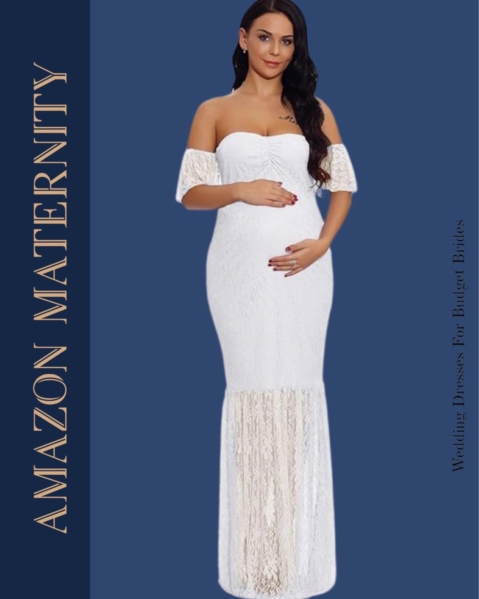 White maxi gown on Amazon for the pregnant bride. Under $50.

#LTKWedding #LTKFindsUnder50 #LTKBump