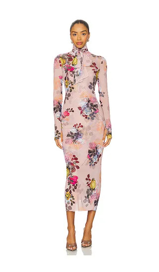 Bryony Midi Dress in Photo Rose | Revolve Clothing (Global)