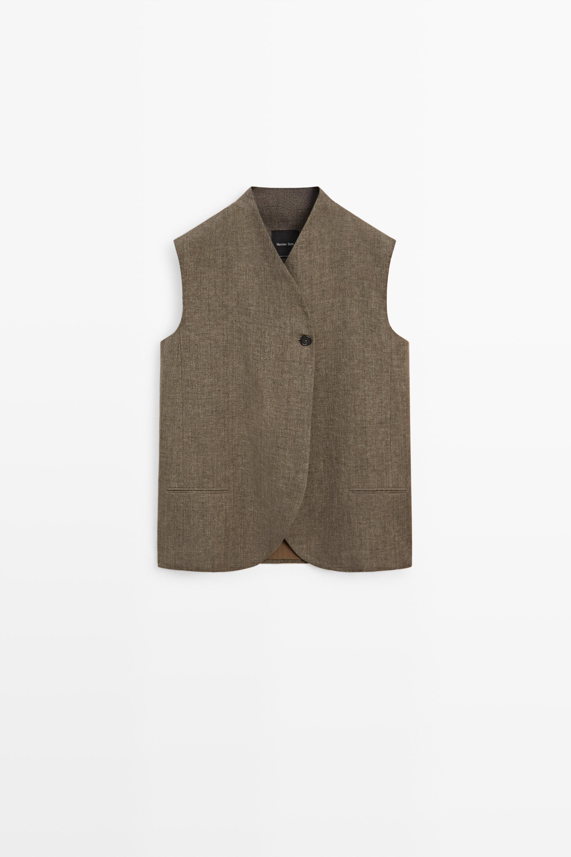 Linen melange waistcoat · Carey · Blazer | Massimo Dutti | Massimo Dutti UK