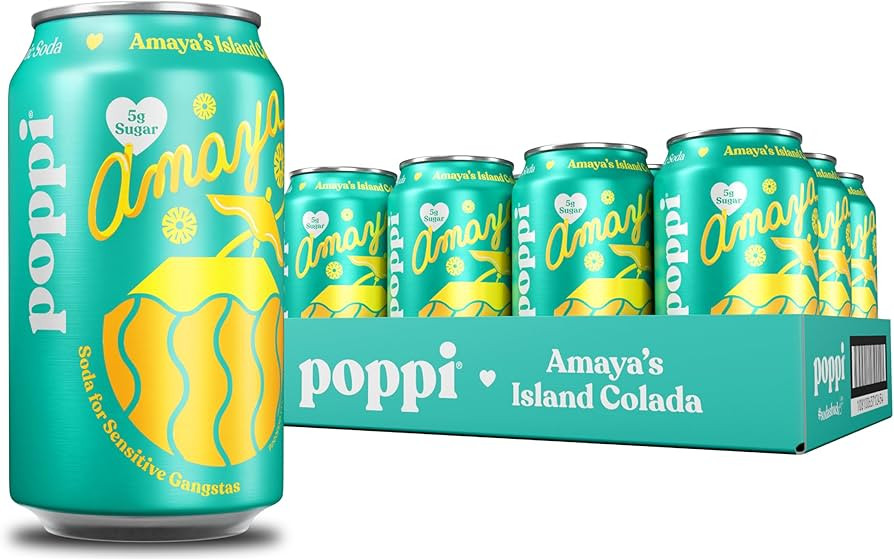 Poppi Sparkling Prebiotic Soda Beverage with Apple Cider Vinegar, Seltzer Water and Fruit Juice, ... | Amazon (US)