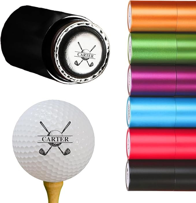 Custom Golf Ball Stamp Marker, Quick-Dry Self-Inking Golf Ball Personalized Stamp with Logo Monog... | Amazon (US)