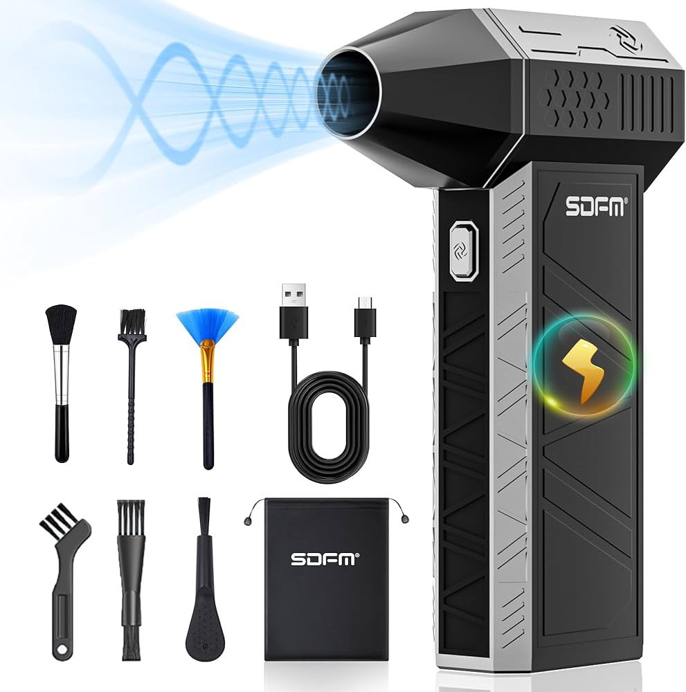 SDFM Electric Air Duster - 130000RPM Compressed Air Duster，3 Gear Adjustable Jet Dry Blower can... | Amazon (US)