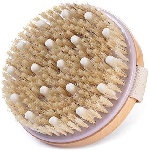 MainBasics Body Brush for Wet or Dry Brushing - Natural Bristles - Exfoliating and Massaging for ... | Amazon (US)