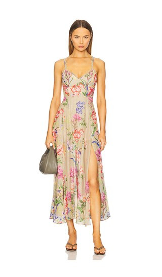 Charo Ruiz Ibiza Iraso Long Dress in Beige. - size XS | Revolve Clothing (Global)