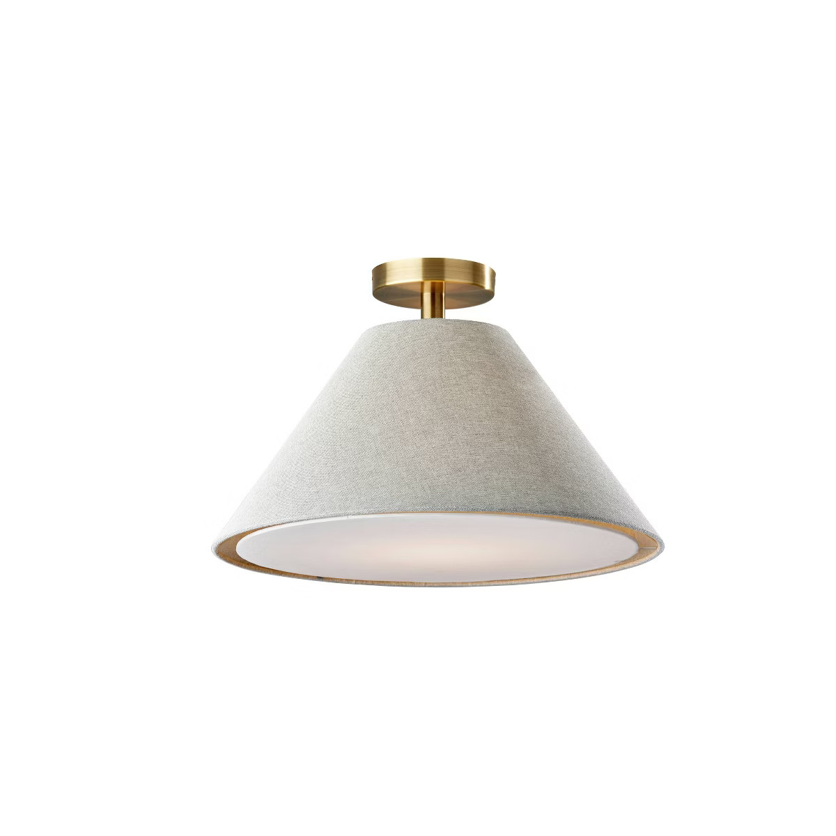 Hadley Flush Mount Antique Brass/Light Gray - Adesso | Target