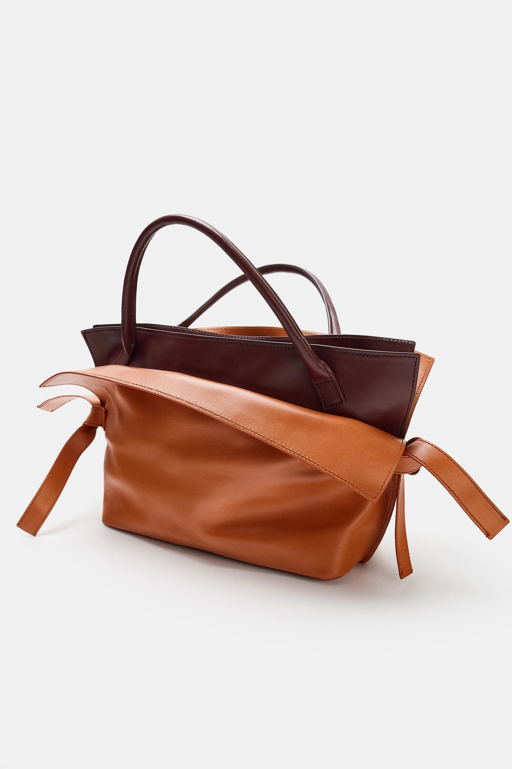 LEATHER FLAP BAG | Zara US
