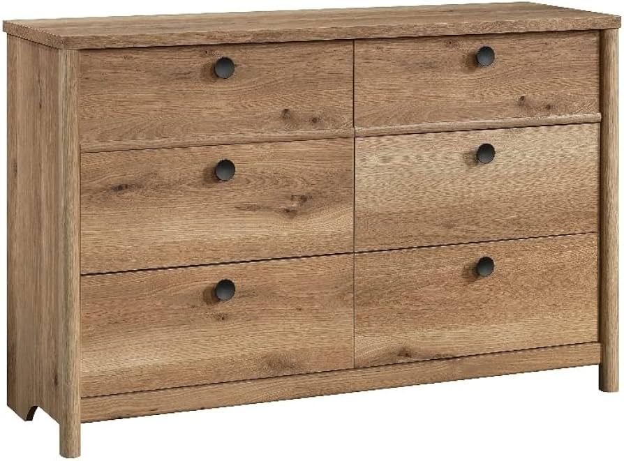 Sauder Dover Edge 6-Drawer Engineered Wood Dresser in Timber Oak Finish | Amazon (US)