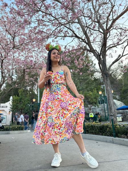 Love cherry blossom season! You can take pictures with cherry blossoms at Disneyland California adventure 🌸 my dress is a beautiful floral print and runs tts! Gifted by @balticborn 💐 

#LTKtravel #LTKFestival #LTKparties