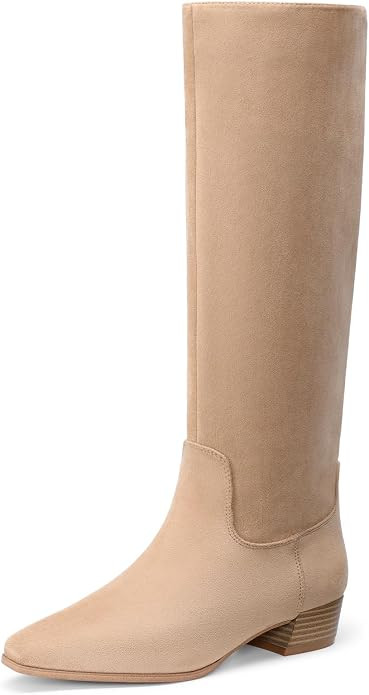 DREAM PAIRS Women's Snipped Toe Knee-High Fall Boots | Amazon (US)