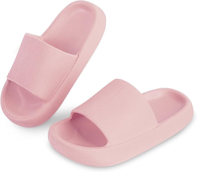 Menore Cartoon Shark Slippers for Kids Toddler Pillow Slide Sandals Shower Bathroom Slippers Quic... | Amazon (US)