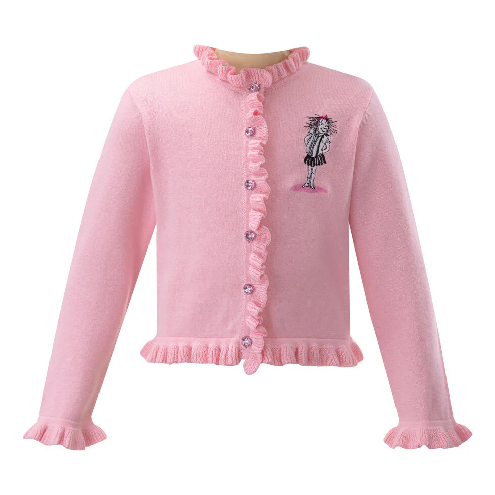 Eloise Pink Embroidered Cardigan | Rachel Riley