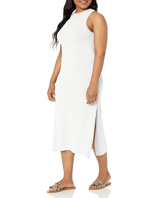 The Drop Women's Gabriela High Neck Cut-in A-line Side-Slit Maxi Sweater Dress | Amazon (US)