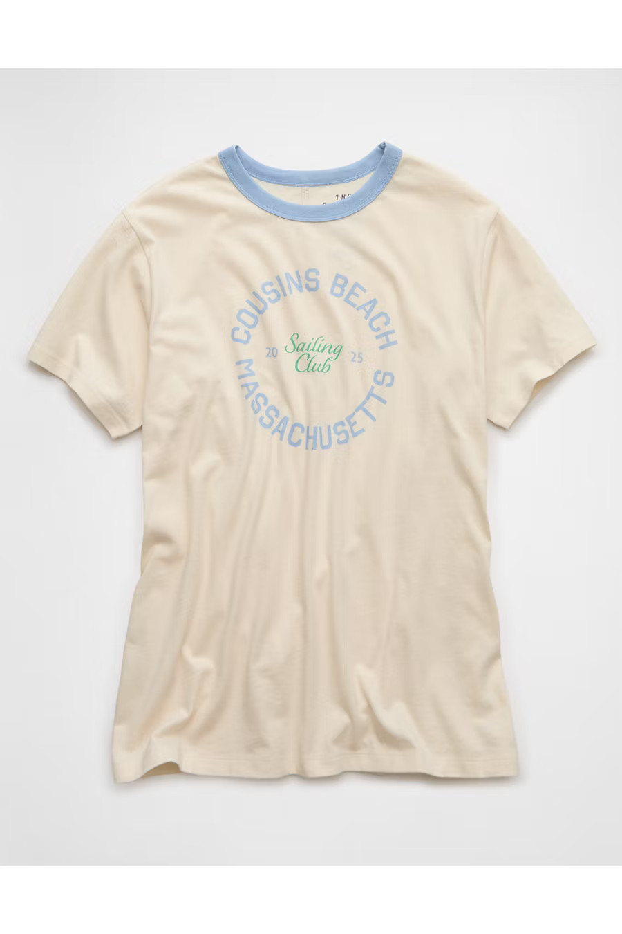 AE x The Summer I Turned Pretty Graphic T-Shirt Women's Cream XXS | American Eagle Outfitters (US & CA)