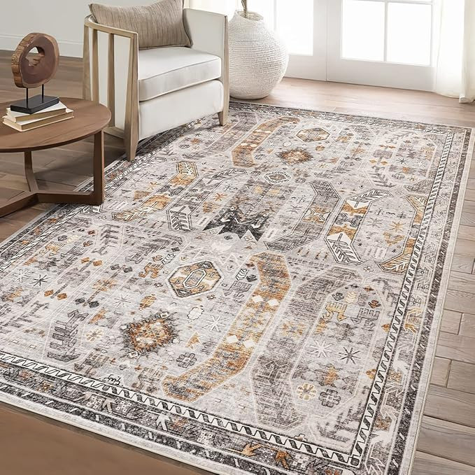 befbee Washable Rug 8x10 Area Rugs for Living Room - Stain Resistant Non-Slip Backing Rugs for Be... | Amazon (US)