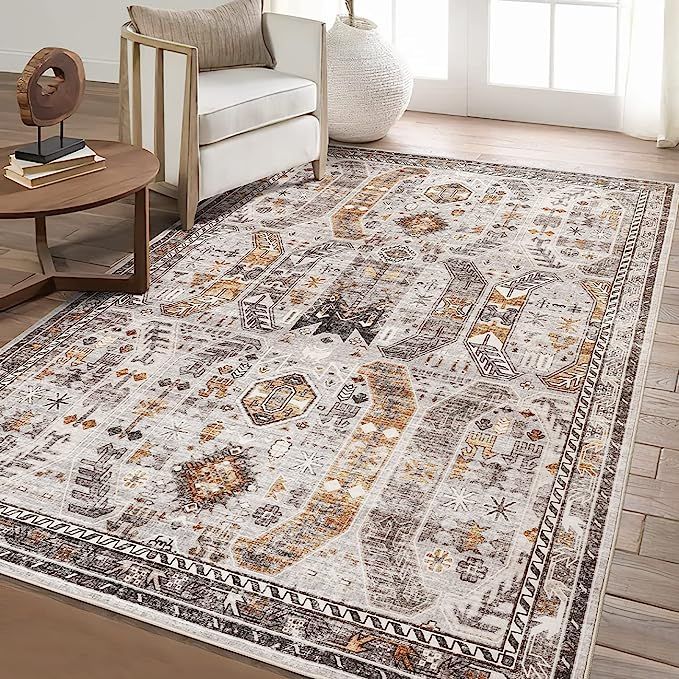 befbee Washable Rug 8x10 Area Rugs for Living Room - Stain Resistant Non-Slip Backing Rugs for Be... | Amazon (US)