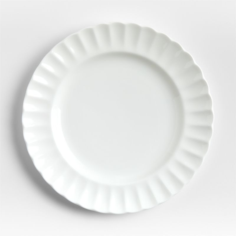 Capella White Bone China Dinner Plate | Crate & Barrel | Crate & Barrel
