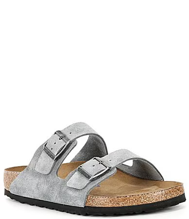 Birkenstock Men's Arizona Soft Footbed Suede Double Banded Slide Sandals - 11 | Dillard's