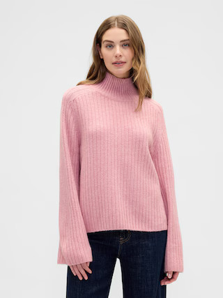 Relaxed Ribbed Mockneck Sweater | Gap Factory
