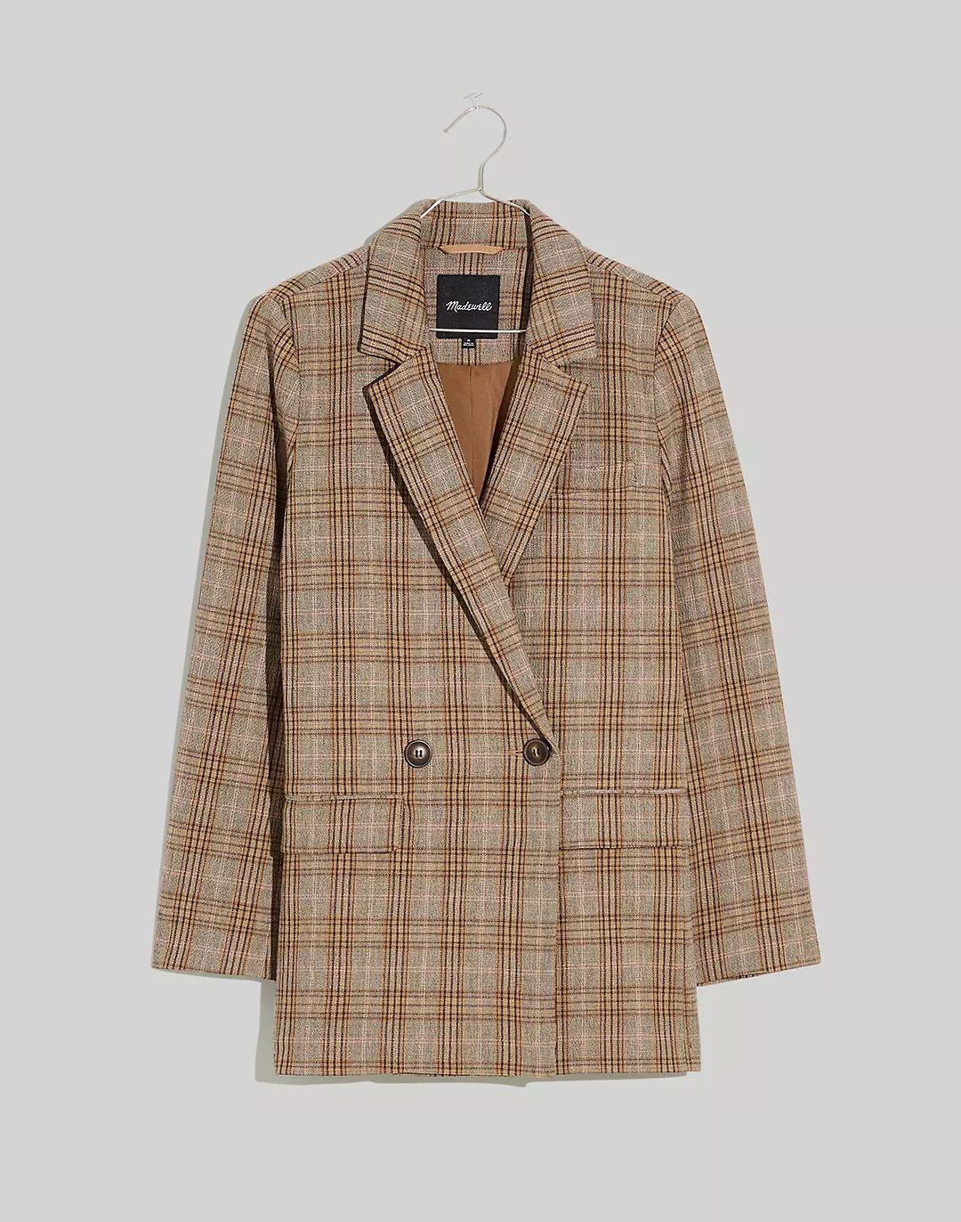 Plus Caldwell Double-Breasted Blazer in Wardlow Plaid | Madewell