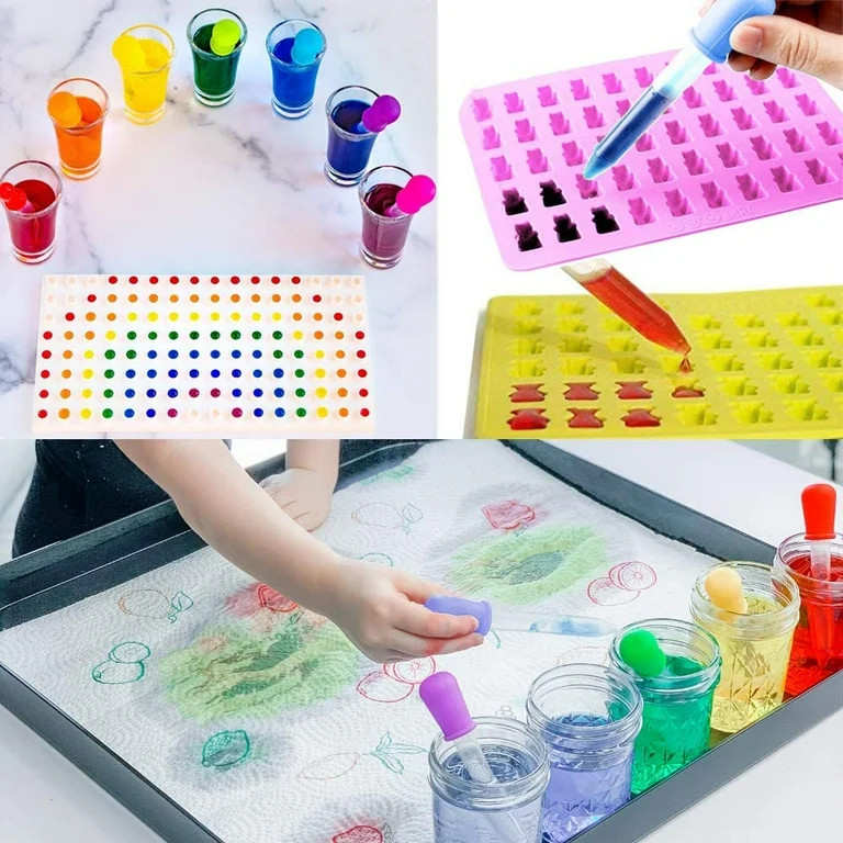 Benvo 8 Pack Liquid Dropper Silicone and Plastic Droppers Pipettes with Bulb Tip Eye Dropper 5ml ... | Walmart (US)