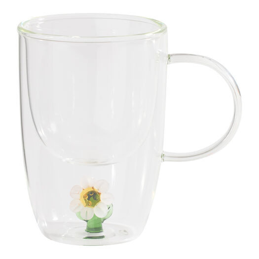 Icon Daisy Double Walled Glass Mug by World Market | World Market