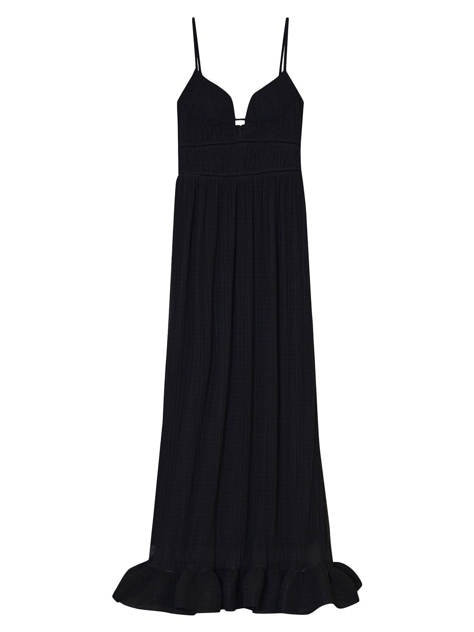 Women's Maude Crinkled Bustier Gown - Black - Size 14 | Saks Fifth Avenue
