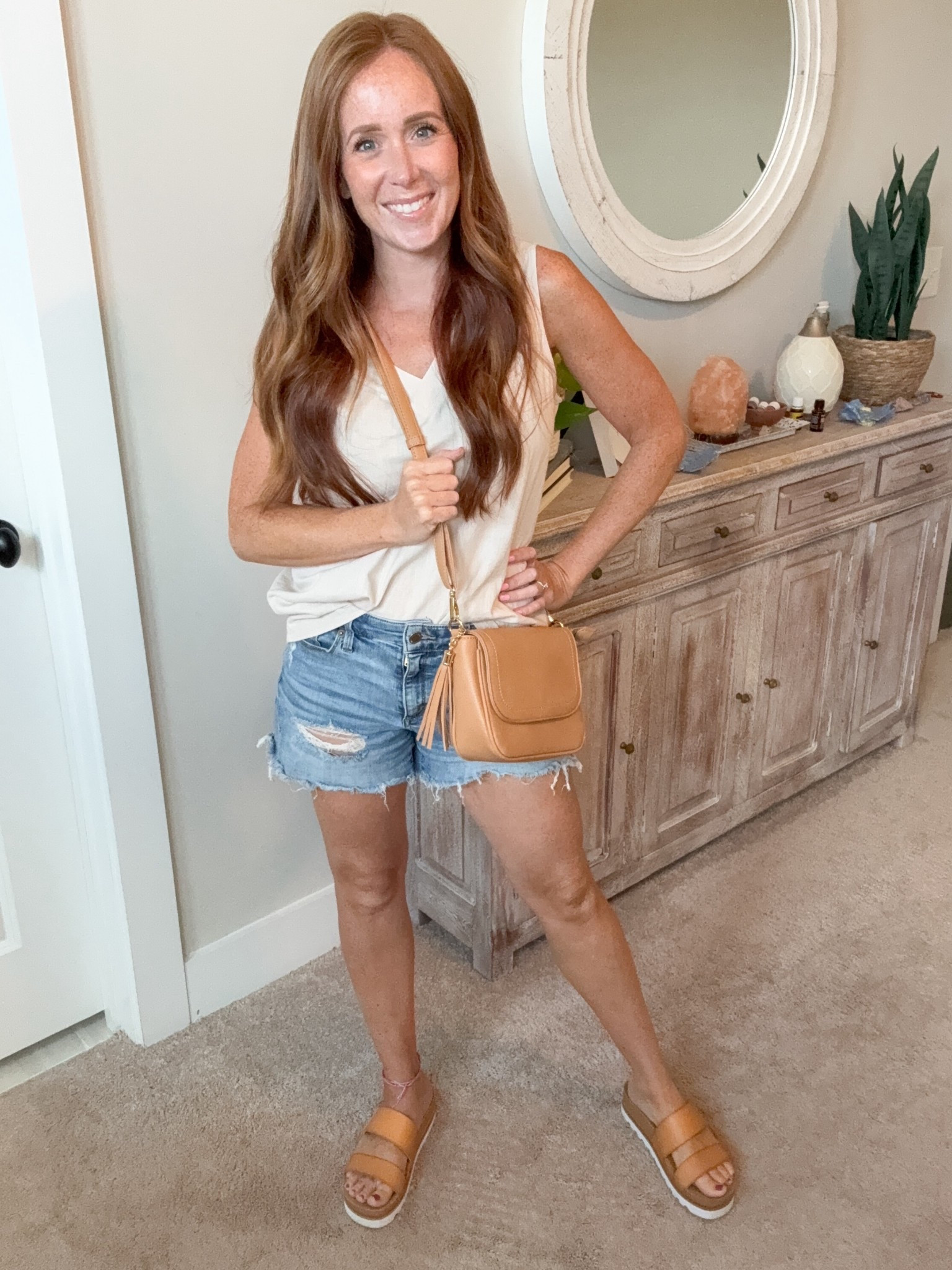 The cutest neutral cross body bag pairs perfectly with my favorite summer sandals. The comfort of these sandals is next level, highly recommend for a beachy vibe.

#LTKOver40 #LTKStyleTip #LTKSeasonal