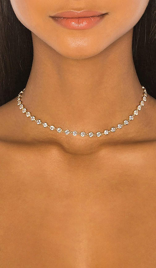 Ettika CZ Choker in Metallic Gold. | Revolve Clothing (Global)