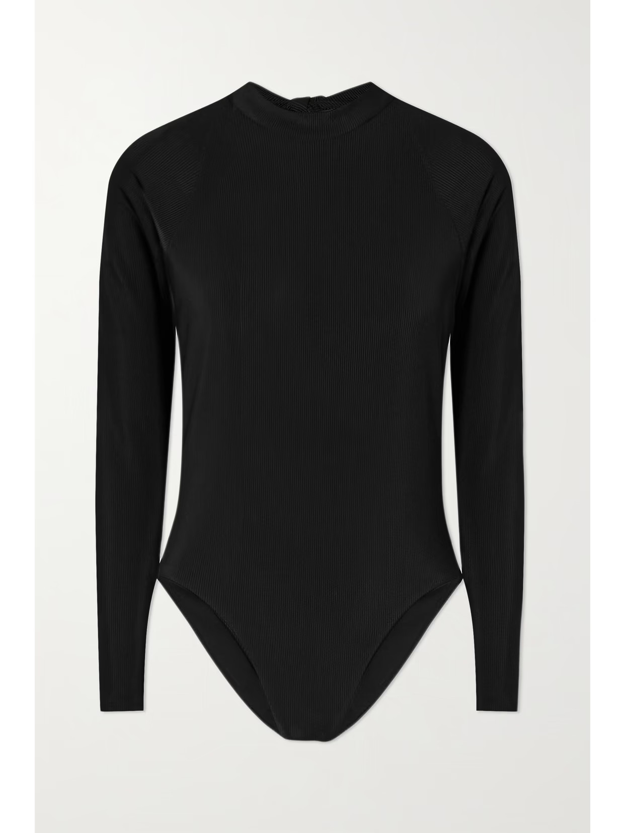 ABYSSE - Billie Open-back Ribbed Stretch-repreve Swimsuit - Black | NET-A-PORTER (US)