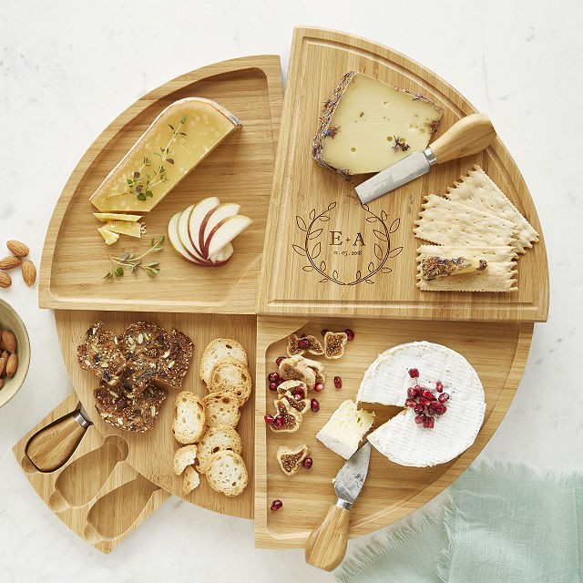 Personalized Compact Swivel Cheese Board | UncommonGoods