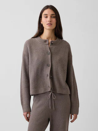 CashSoft Oversized Shaker-Stitch Cardigan | Gap (US)