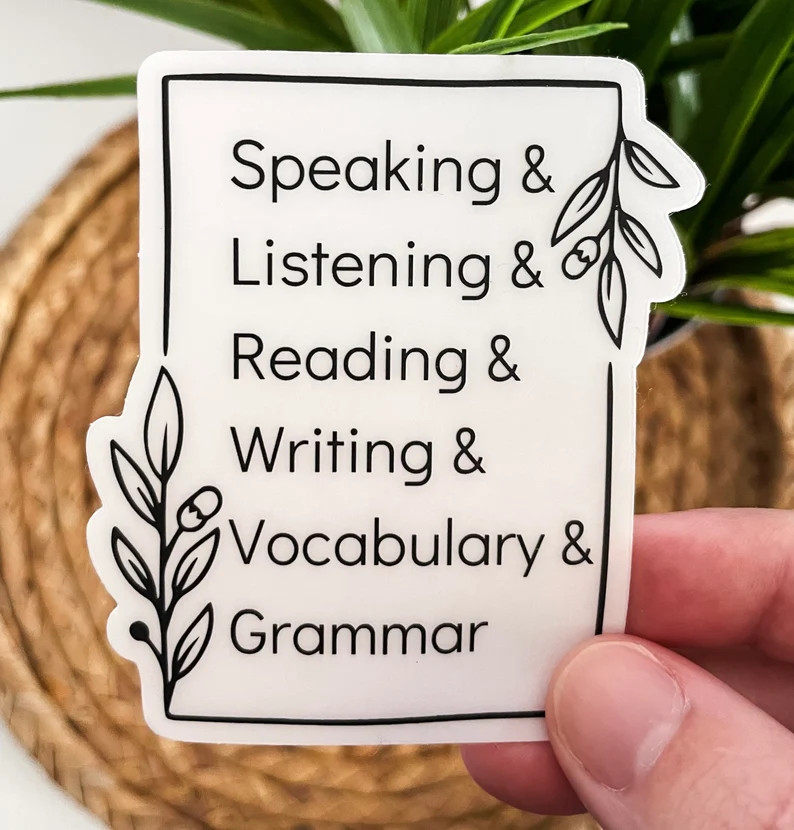 ESL Grammar Terms STICKER | Language Acquisition Sticker, Teacher Sticker, Classroom Decor, Teach... | Etsy (US)