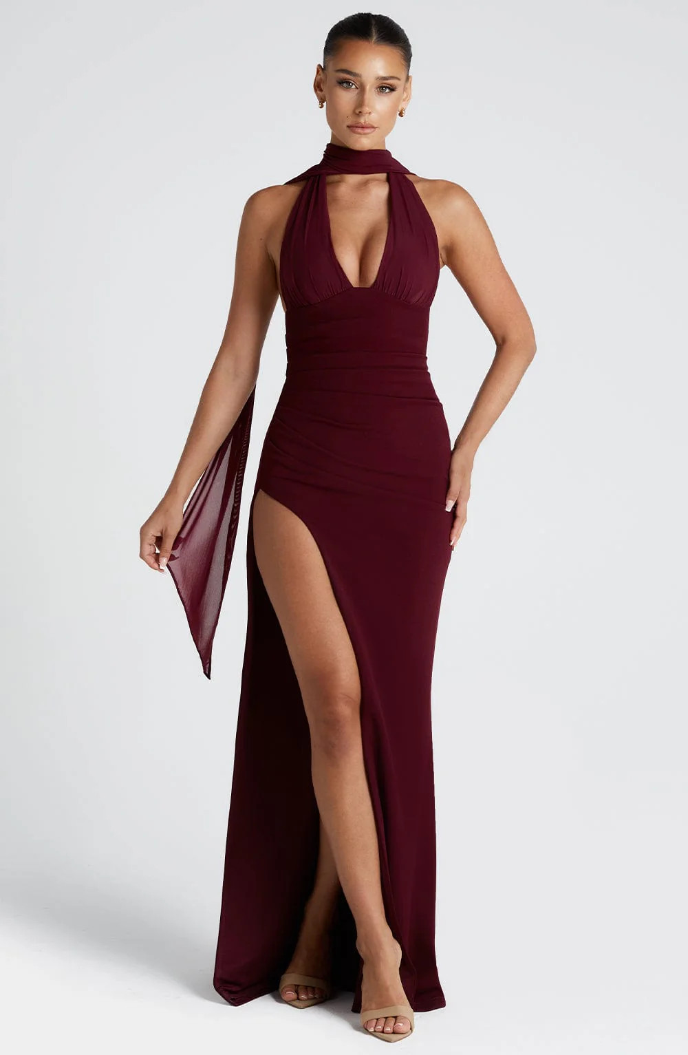 Paulina Maxi Dress - Cherry Lacquer | Babyboo (global)