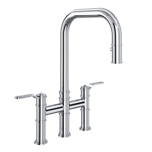 U.4551HT-PN-2 Armstrong™ Pull-Down Bridge Kitchen Faucet | Wayfair North America