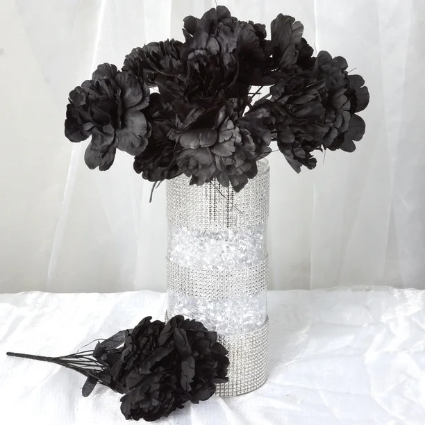 BalsaCircle 60 Silk Peony Flowers - Black - Walmart.com | Walmart (US)