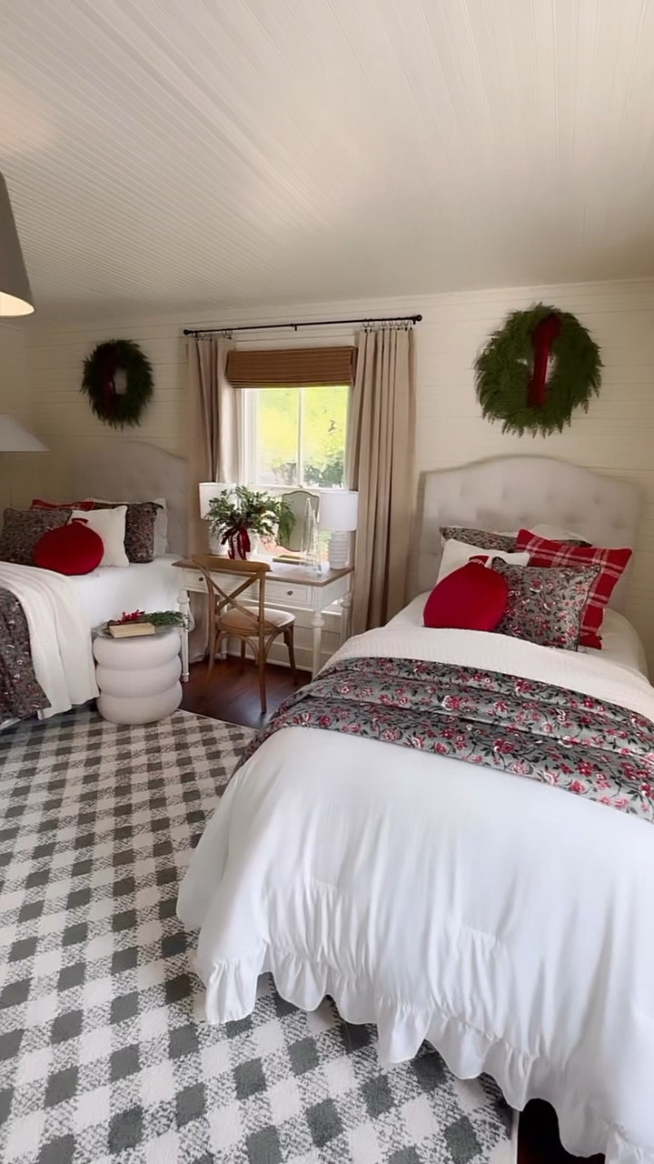 #walmartpartner Our new holiday pillows from @walmart launch tomorrow and our new holiday bedding is already live! This gorgeous rug will be available on 10/22! #walmarthome 

#LTKHoliday #LTKHome #LTKSeasonal