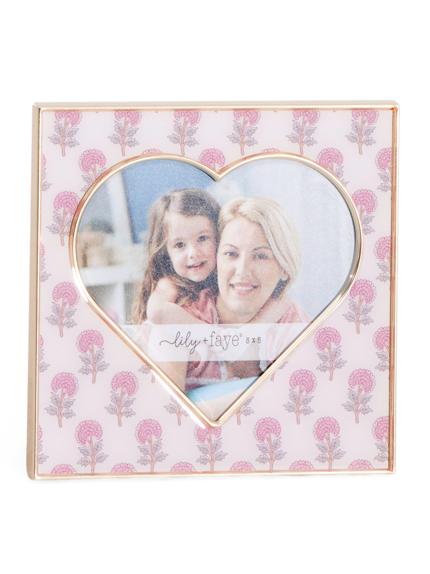 5x5 Heart Printed Tabletop Picture Frame | TJ Maxx