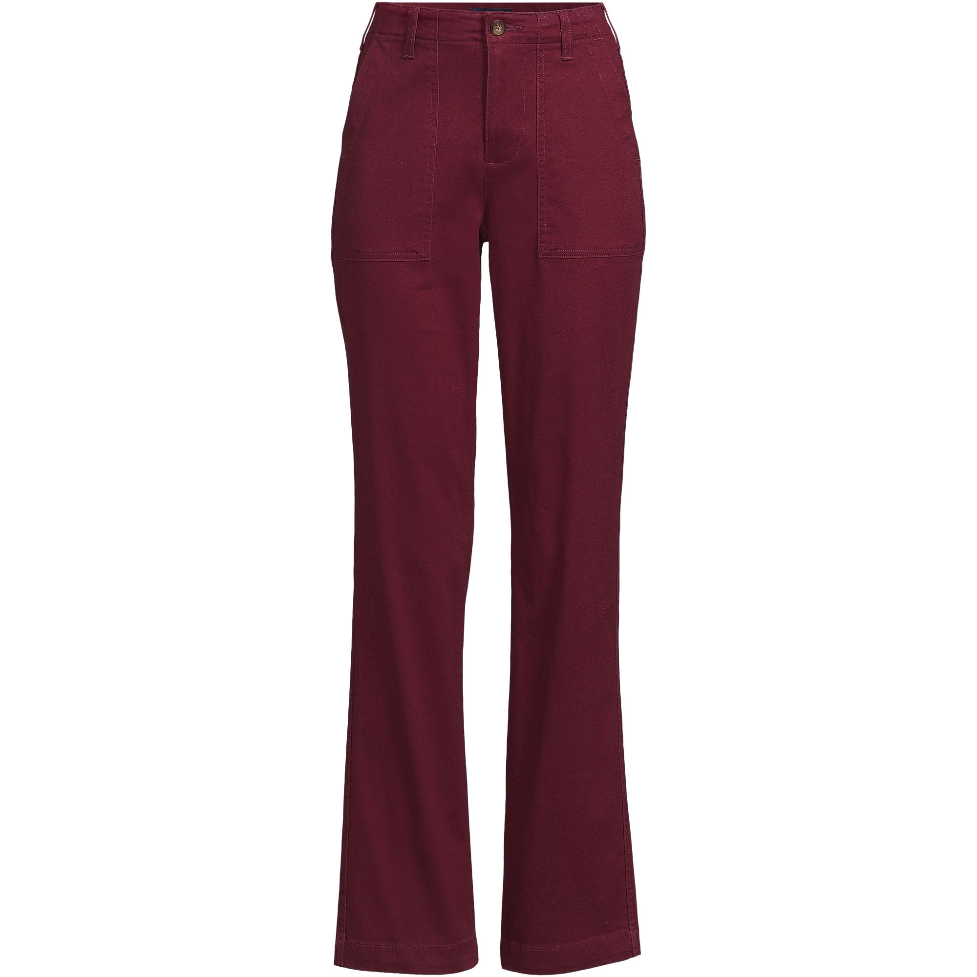 Women's High Rise Chino Utility Straight Leg Pants | Lands' End (US)