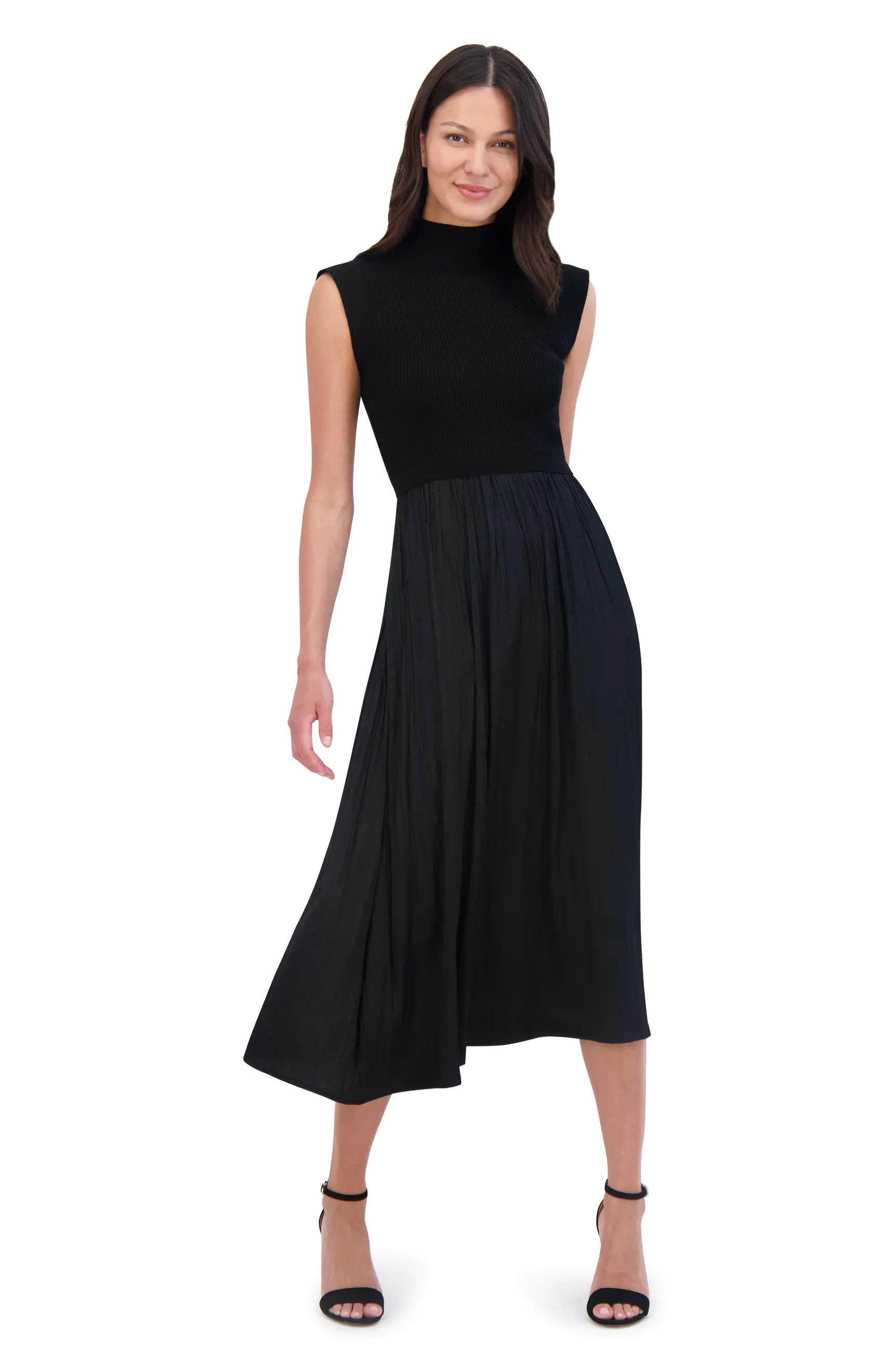 Vince Camuto Mixed Media Midi Dress | Nordstrom | Nordstrom