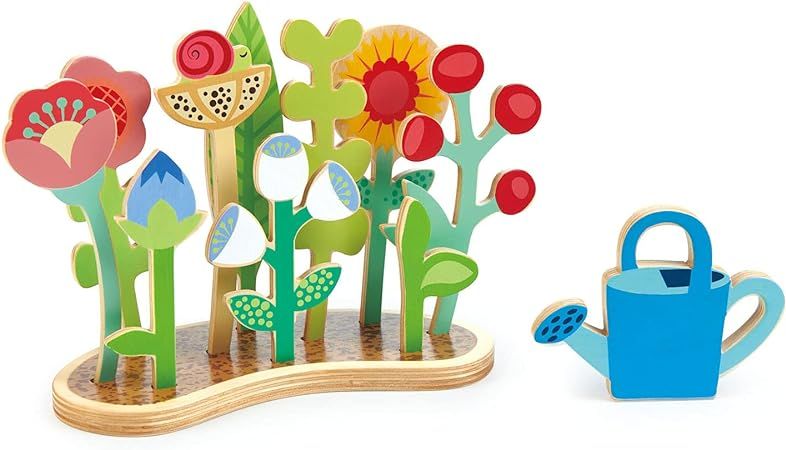 Tender Leaf Toys - Flower Bed - Indoor Garden Pretend Play Wooden Toy with Flowers and Foliage - ... | Amazon (US)