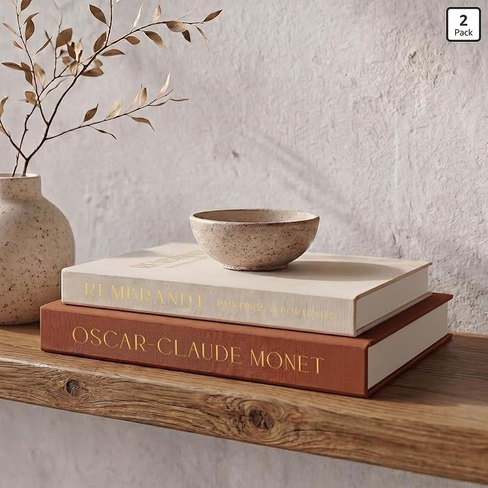 ZICOTO Beautiful Decorative Books Set of 2 for Your Coffee Table & Shelf | Amazon (US)