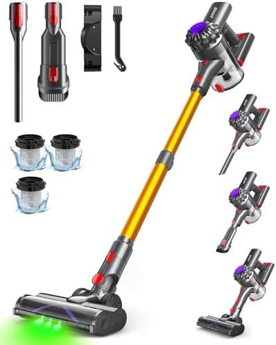 Cordless Vacuum Cleaner, 450W 40KPA Vacuum Cleaners for Home, 45Mins Lightweight Stick Vacuum wit... | Amazon (US)
