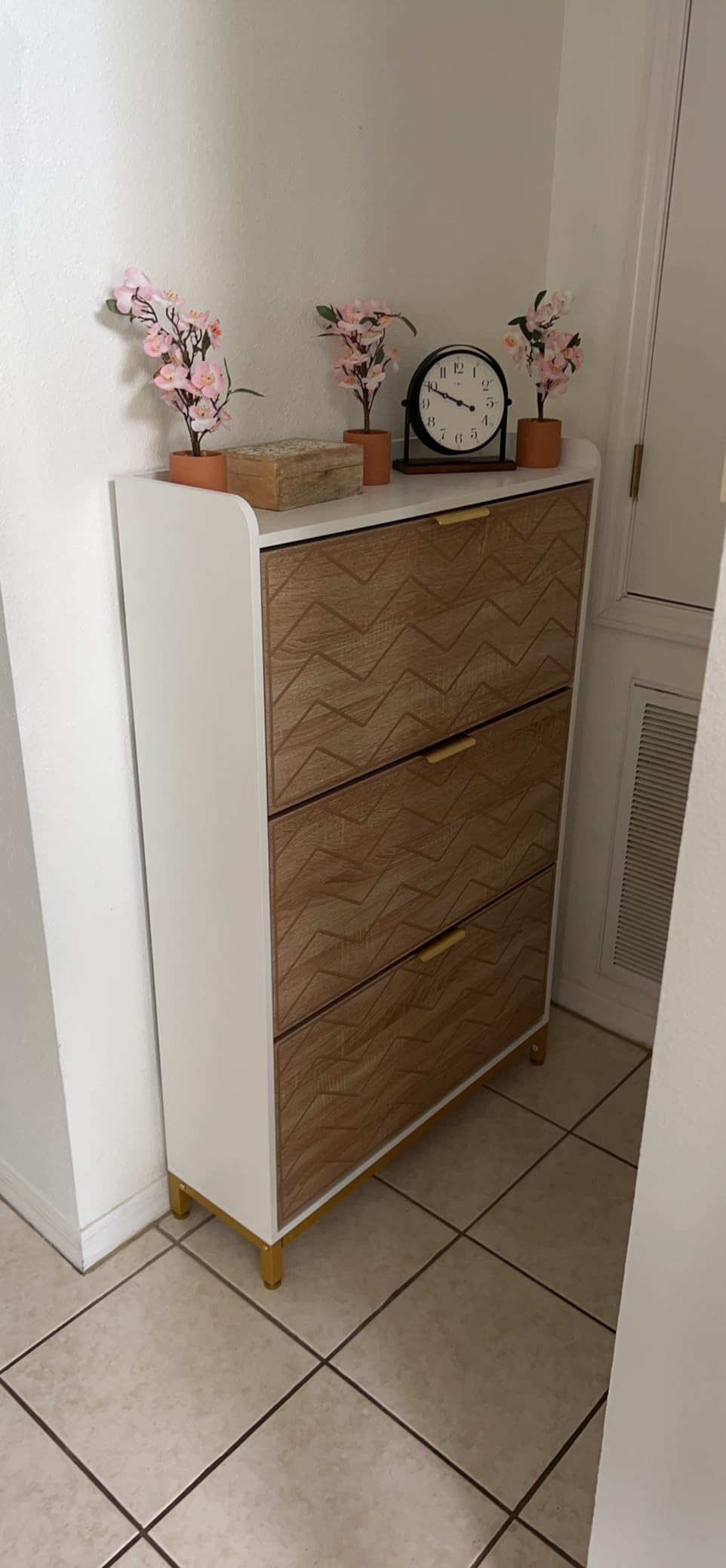 Tribesigns Shoe Cabinet, 3 Flip Drawers Shoe Storage Cabinet, Freestanding 24 Pair Shoe Rack Organizer, Wooden Tipping Shoe Closet Dresser for Entryway, Hallway, Bedroom, Living Room | Amazon (US)