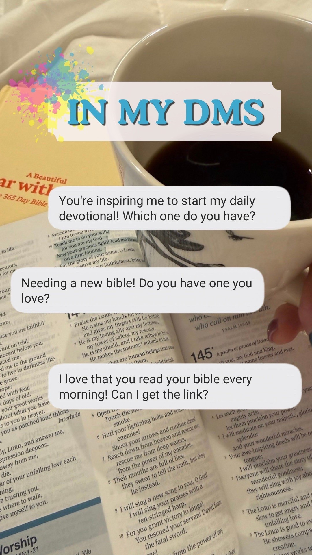 Bible and other favorites I use every morning to reset 🤍



Bible, faith, Amazon finds, morning reset, routine, GRWM, morning routinee

#LTKdayinmylife #LTKgrwm