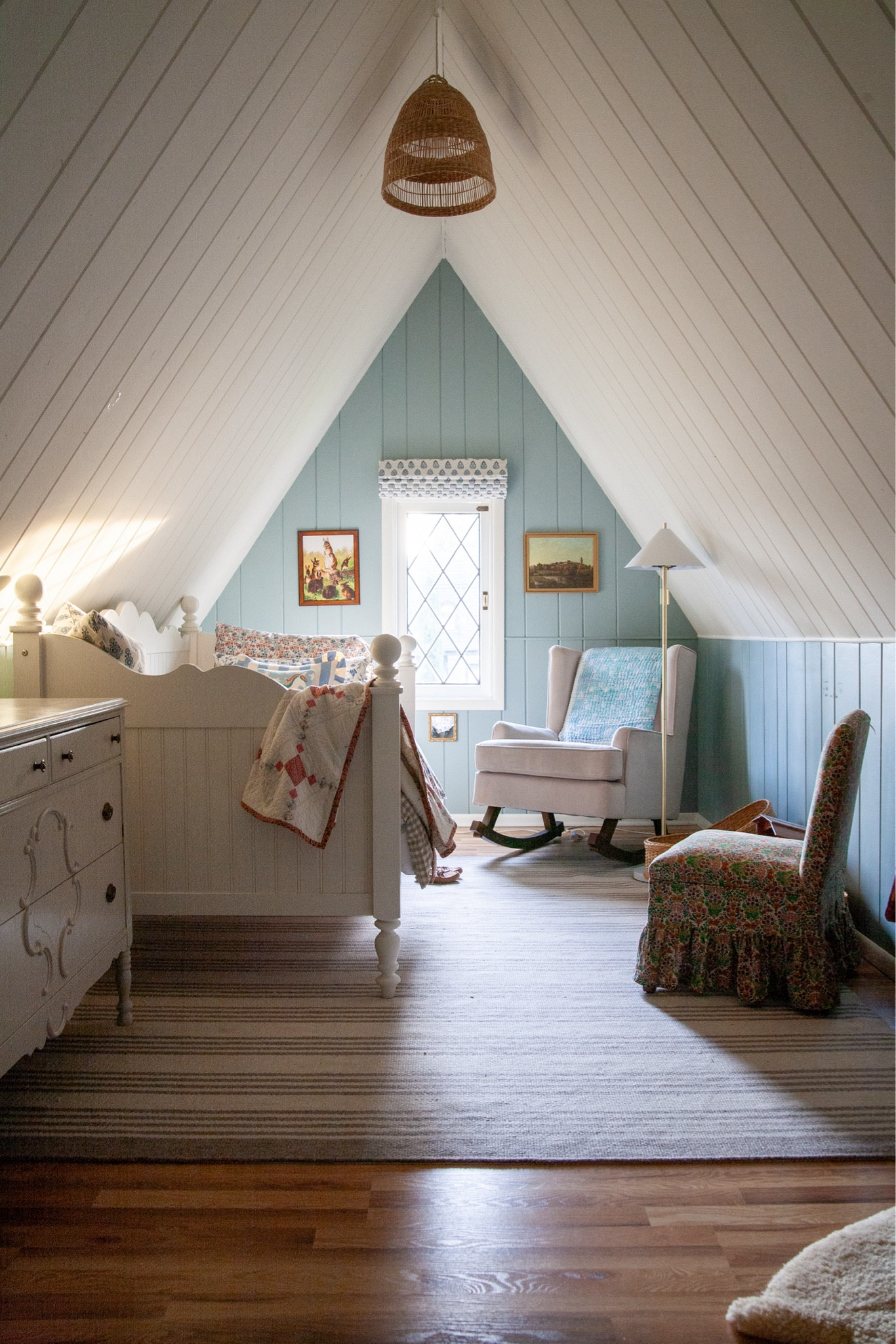 Still have some changes planned for this room (natural wood dresser? New bedding. Different art? Lucy wants unicorn decals on the ceiling 🤔)… but I’m enjoying it a lot already.

#LTKHome