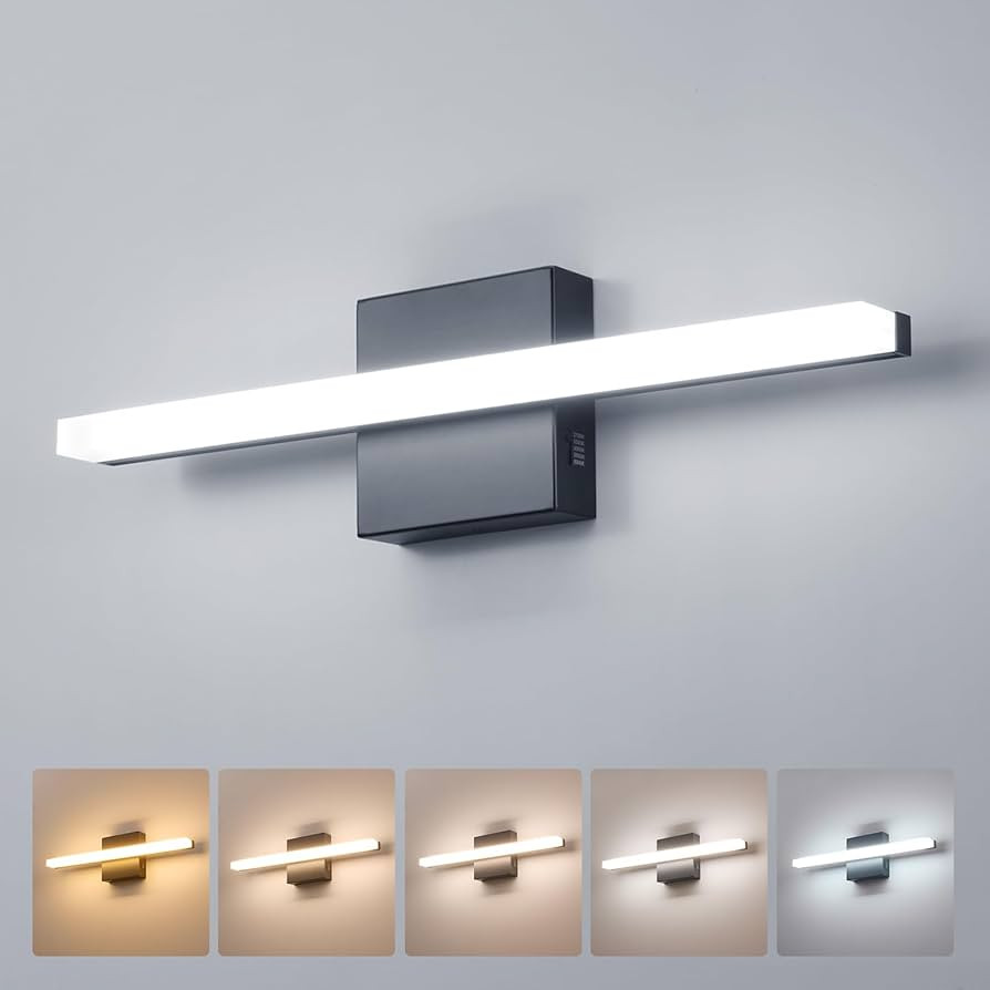 Combuh Modern Bathroom Light Fixtures Above Mirror Small Vanity Lighting Bar 16Inch, 5 Color Adju... | Amazon (US)