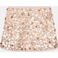 Zara - Sequin Mini Skirt - Pink Gold - S - Woman | Zara US