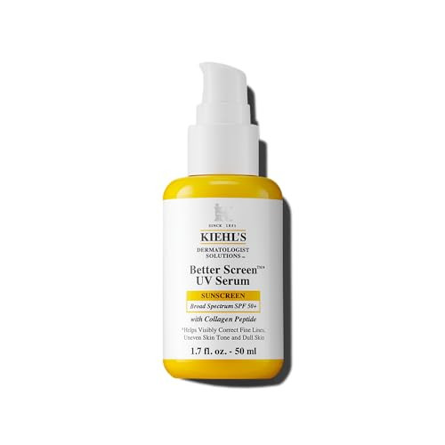 Kiehl's Better Screen UV Serum SPF 50+, Invisible Facial Sunscreen with Collagen Peptide, UV Filters to Shield UVA & UVB, Helps Correct Visible Signs of Aging, Boosts Skin Radiance - 1.7 fl oz | Amazon (US)